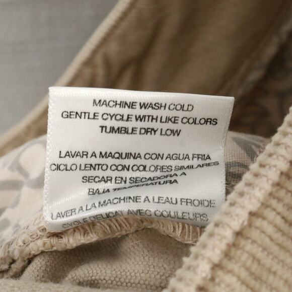 Bebe Pants Womens 25 Waist Beige Stretch Corduroy Ankle Crop Low Rise Pockets - Picture 14 of 15